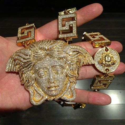 real versace chain for sale|versace earrings for men.